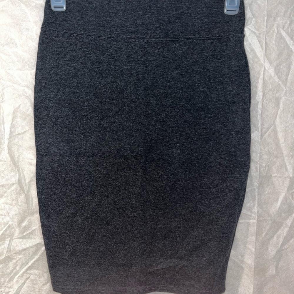 Charcoal Gray Pencil Skirt